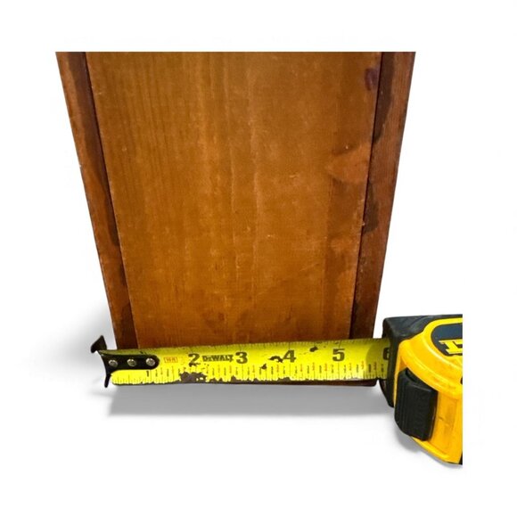 Vintage Wooden Wall-Mounted Mail Organizer With 3 Compartments 22" Tall For Home - Picture 5 of 10